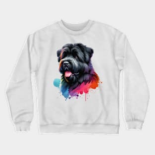 Watercolor Bouvier Des Flandres Crewneck Sweatshirt